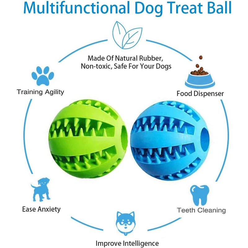 Pets Food Treat Feeder Silicone Ball Toy