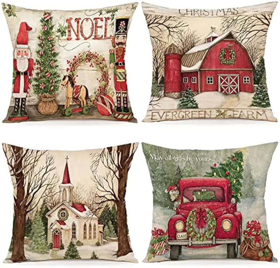 Christmas Sofa And Bed Cushion Cover Decoration Pillow Cover