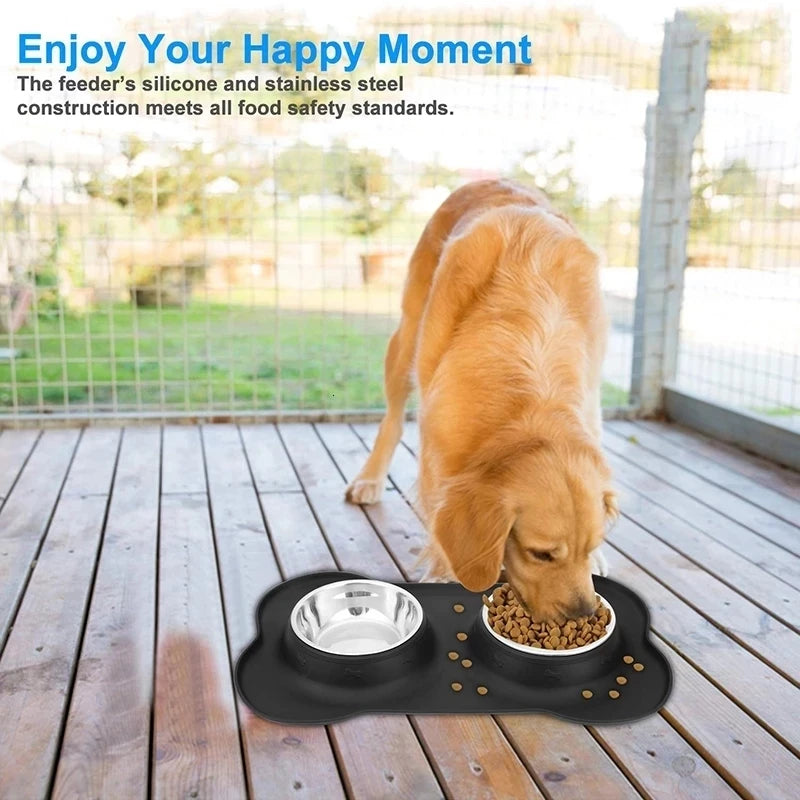 Dog Antislip Double Drinking Bowl