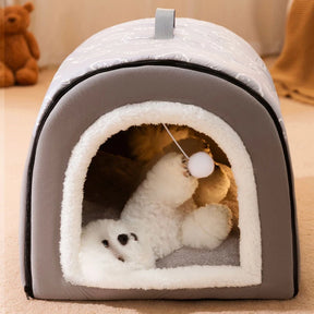 Pet  Detachable Sleeping Warm House Bed