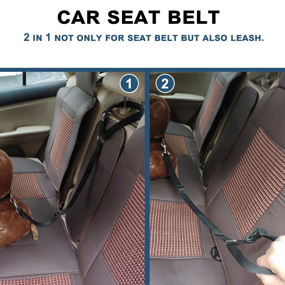 Pet  Solid Two-in-one Car Seat Belt