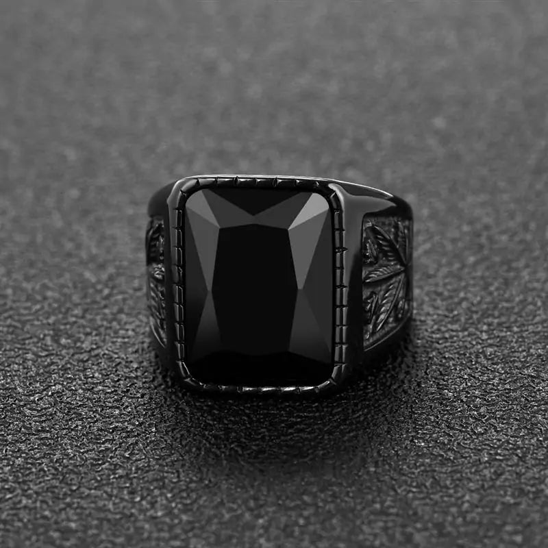 Men's  Stainless Steel Stone Fashion Ring
