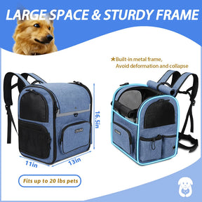 Dog Double Shoulder Carrier Backpack