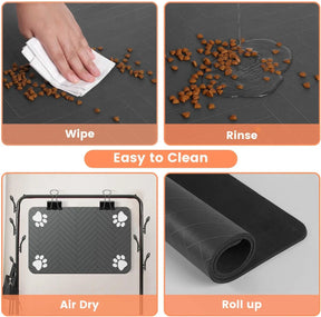 Pet Quick Dry Water Mat Feeding Bowl