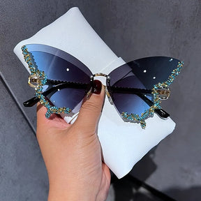 Luxury Diamond Butterfly Sunglasses