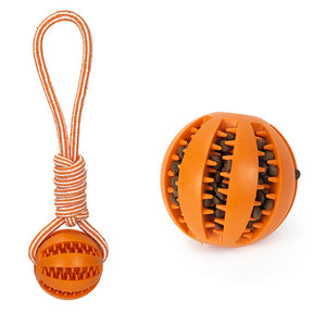 Pet Treat Ball Rope Interactive Toy