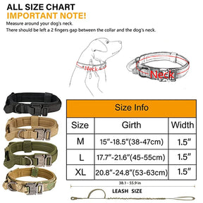 Dog Durable Tactical Collar Set