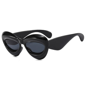 Thick Inflated Frame Shades Sunglasses
