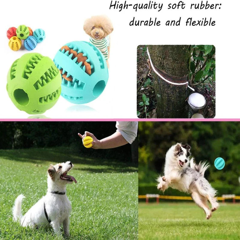 Pets Food Treat Feeder Silicone Ball Toy