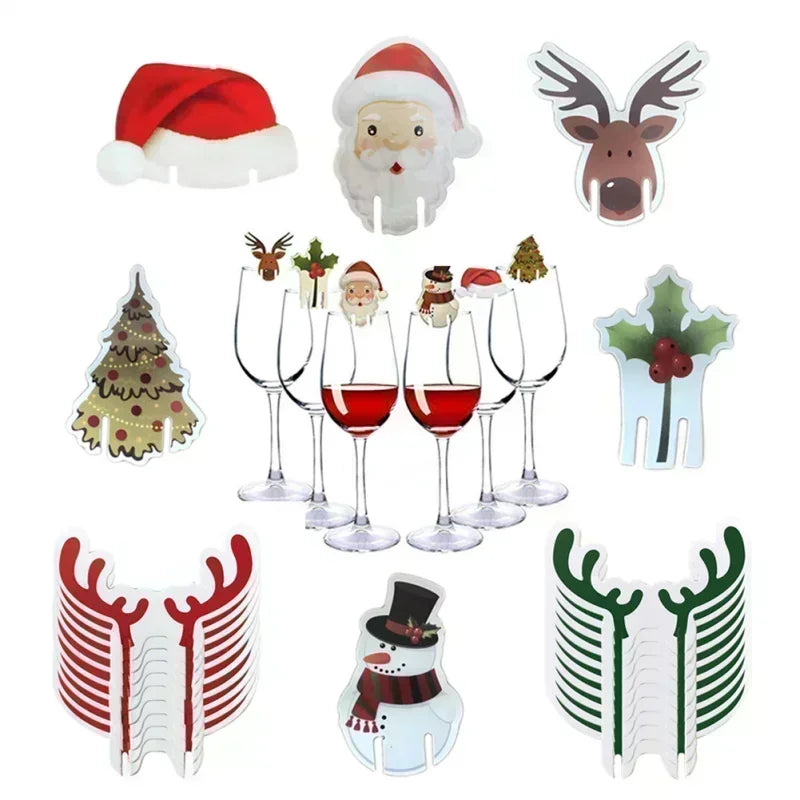 Christmas Santa Wine Glass Hat