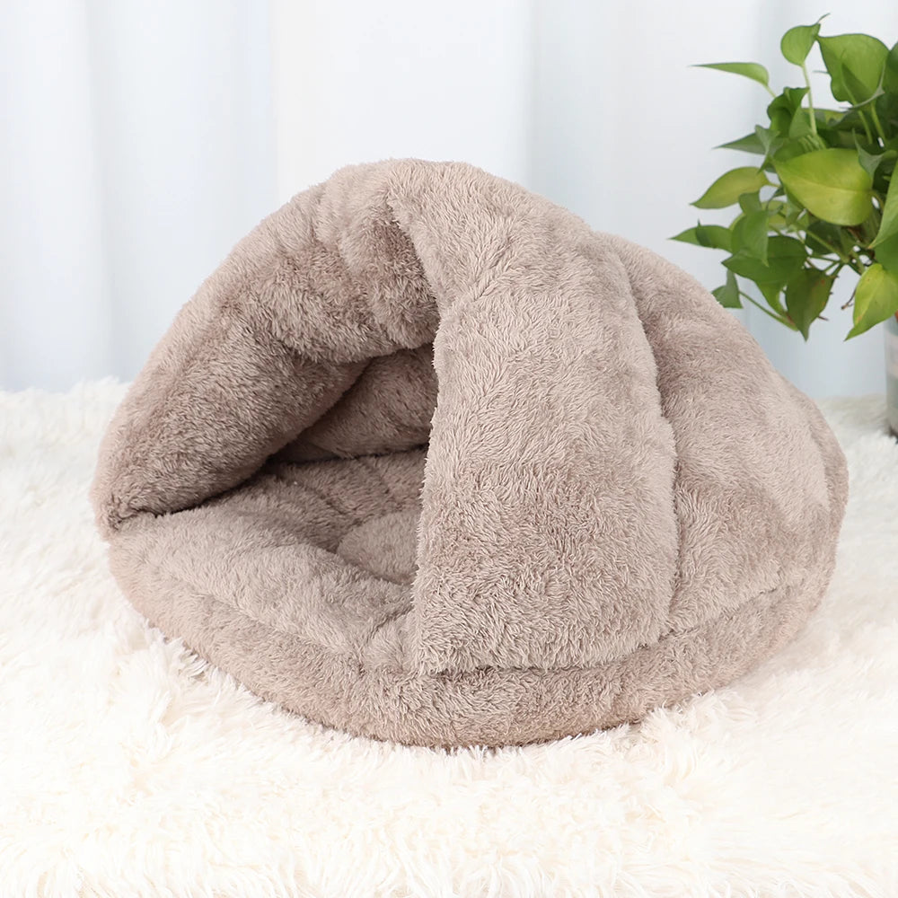 Cat Deep Sleep Soft Winter Warm Plush Bed