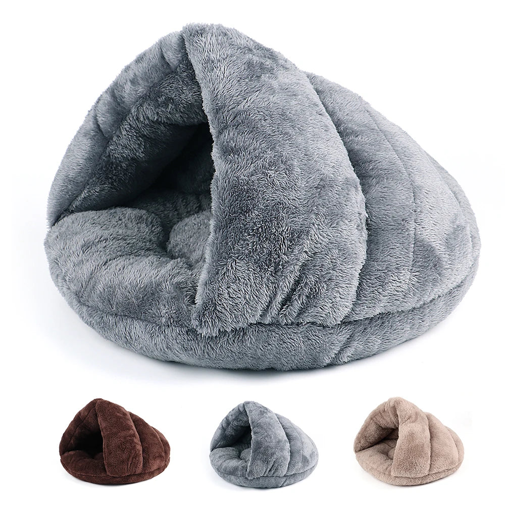 Cat Deep Sleep Soft Winter Warm Plush Bed