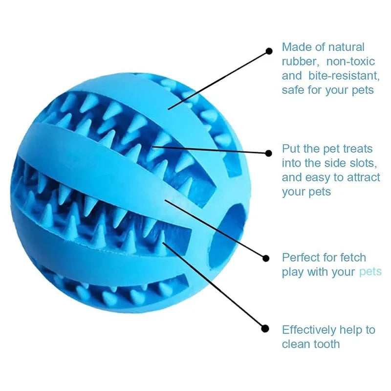 Pets Food Treat Feeder Silicone Ball Toy