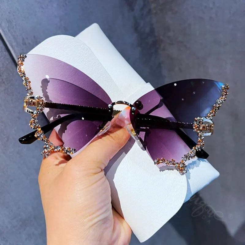 Luxury Diamond Butterfly Sunglasses