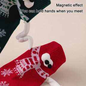 Cute Christmas Funny Holding Hands Socks