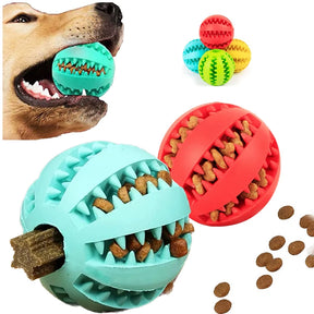 Pets Food Treat Feeder Silicone Ball Toy