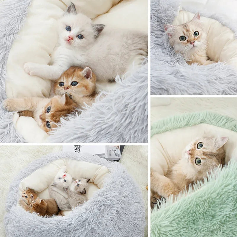 Pet Winter Plush Round Bed