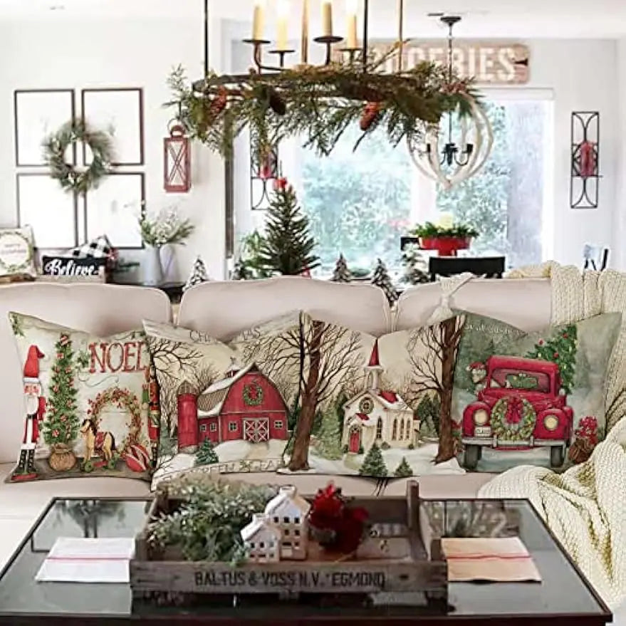 Christmas Sofa And Bed Cushion Cover Decoration Pillow Cover