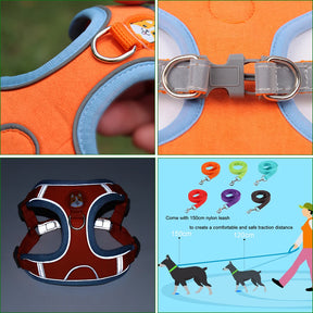 Pet Adjustable Walking Lead Harness Leash Set