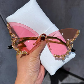 Luxury Diamond Butterfly Sunglasses