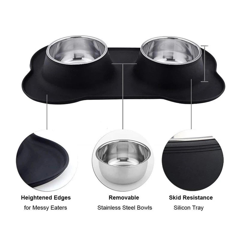 Dog Antislip Double Drinking Bowl