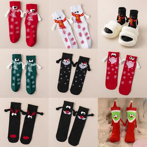 Cute Christmas Funny Holding Hands Socks