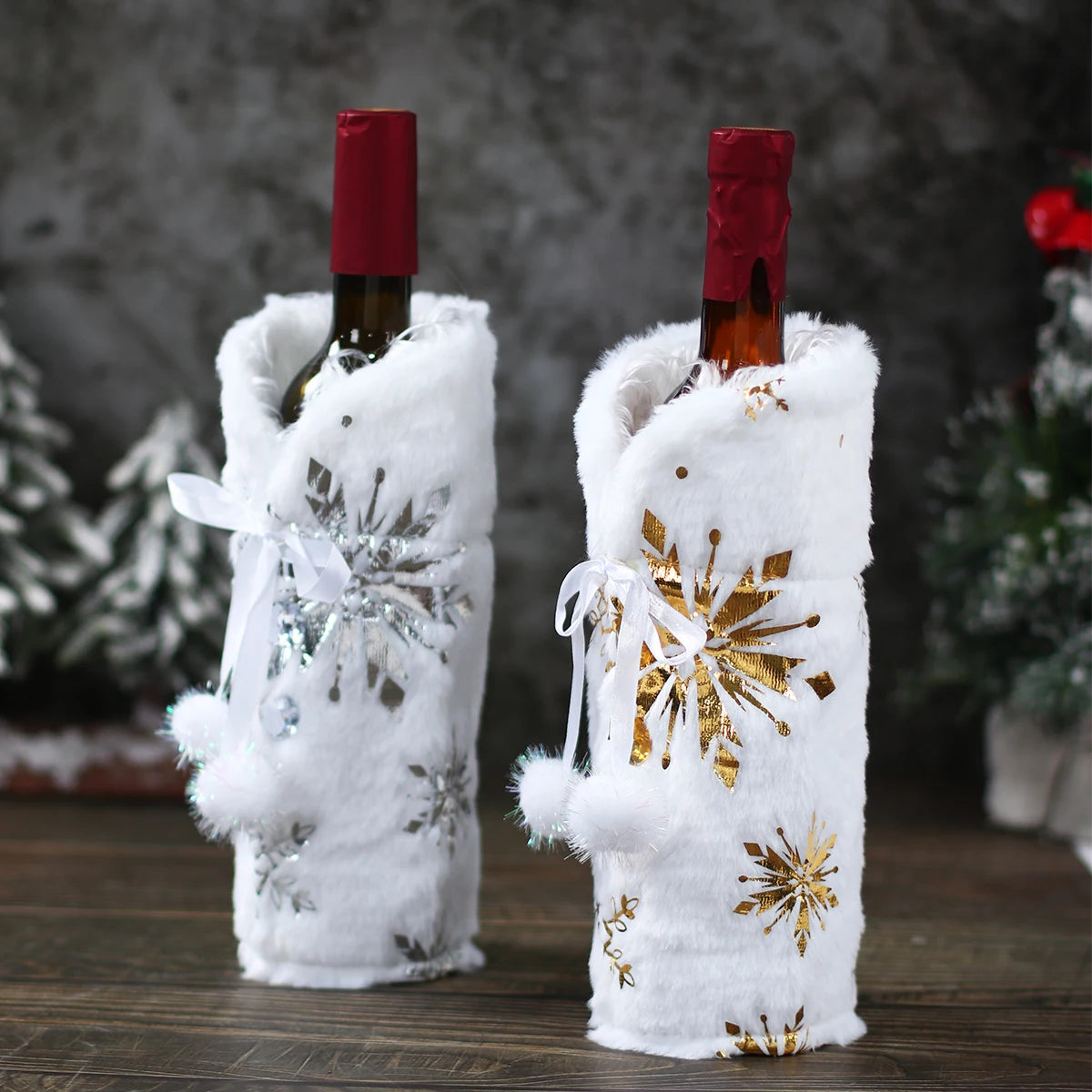 Christmas Wine Bottle Decor  Gift Set