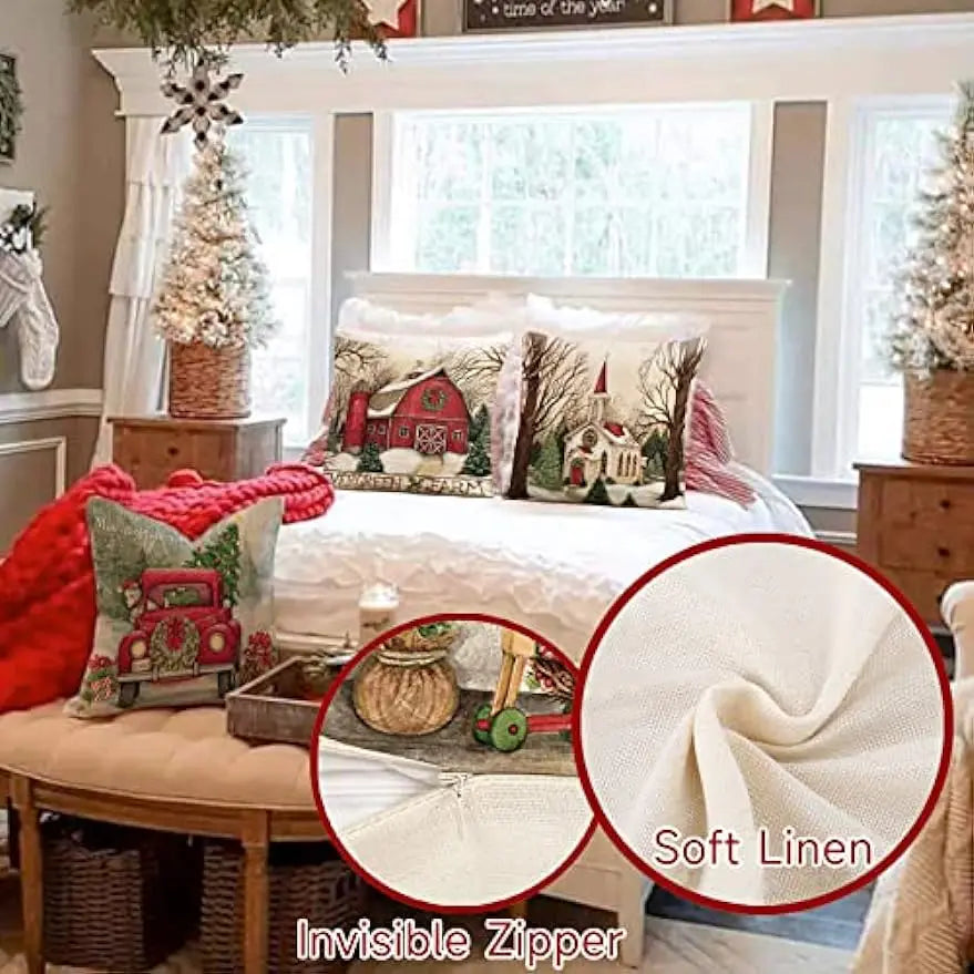 Christmas Sofa And Bed Cushion Cover Decoration Pillow Cover