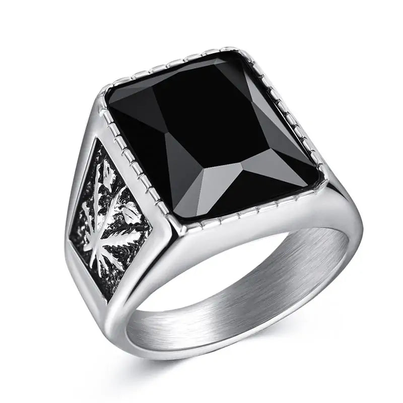 Men's  Stainless Steel Stone Fashion Ring