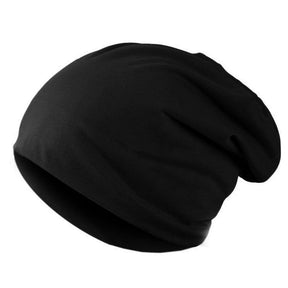 Man Solid Color Autumn Spring Beanies Hat