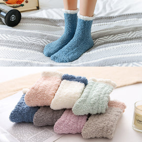 Women Fluffy Autumn Winter Warm Socks