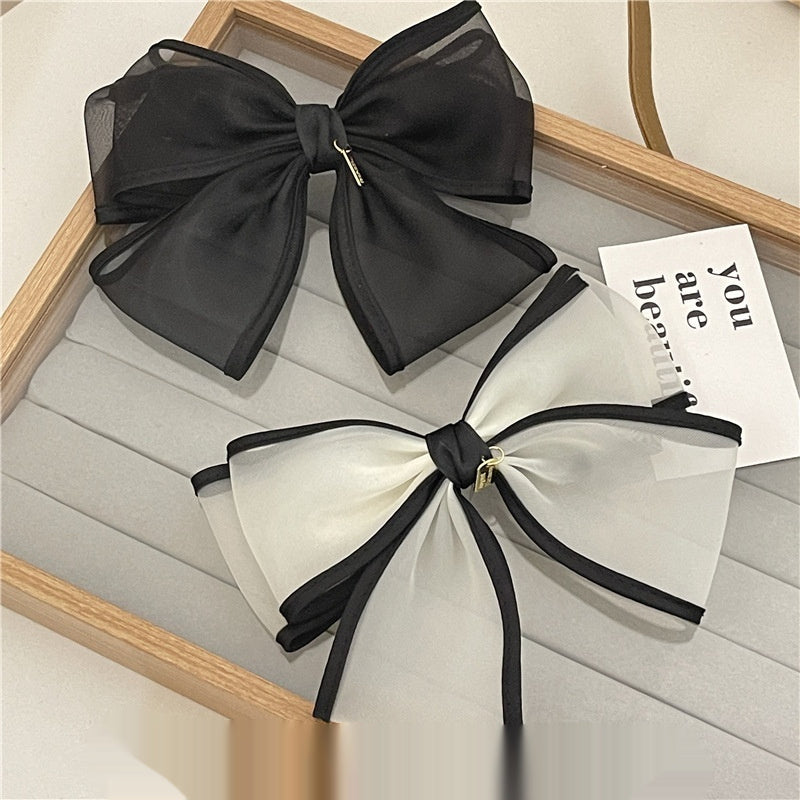 Women Handmade Mesh Hair Bow