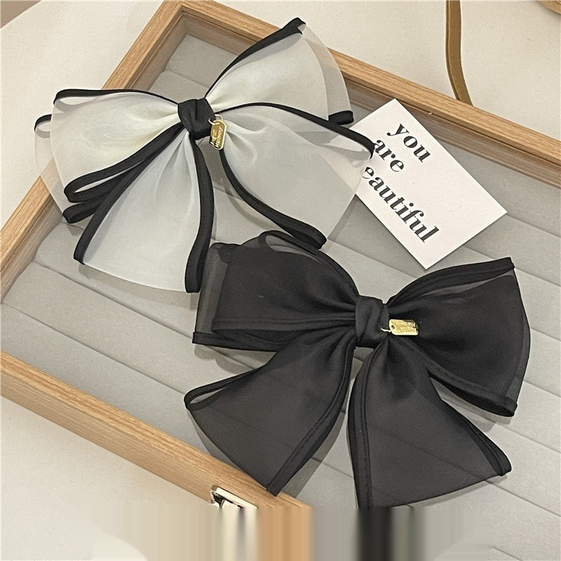 Women Handmade Mesh Hair Bow