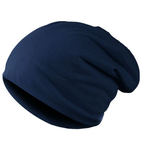 Man Solid Color Autumn Spring Beanies Hat