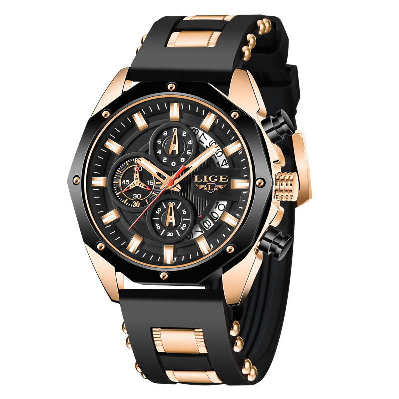 Mens Fashion Luxury Silicone Sport Watch