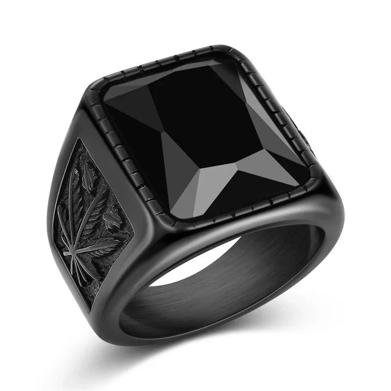 Men's  Stainless Steel Stone Fashion Ring