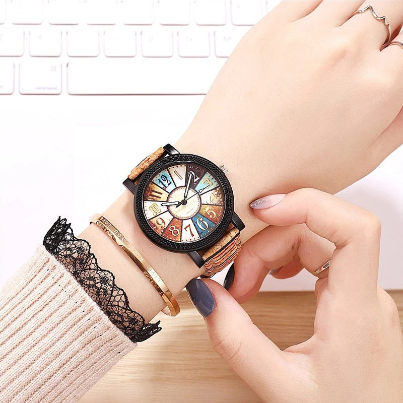 Women Casual Leather Wrist Clock Watch