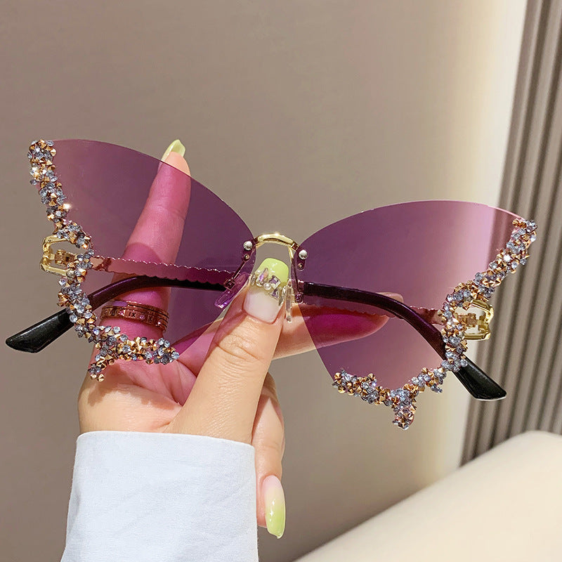 Women Luxury Diamond Butterfly Eyewear