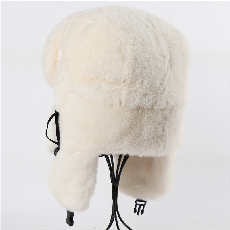 Ushanka Men And Women Imitation Rabbit Fur Outdoor Earmuffs Hat