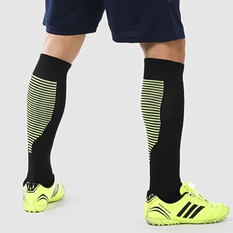 Thin Soccer Socks Men's Breathable Training Sports Children's Striped Over The Knee