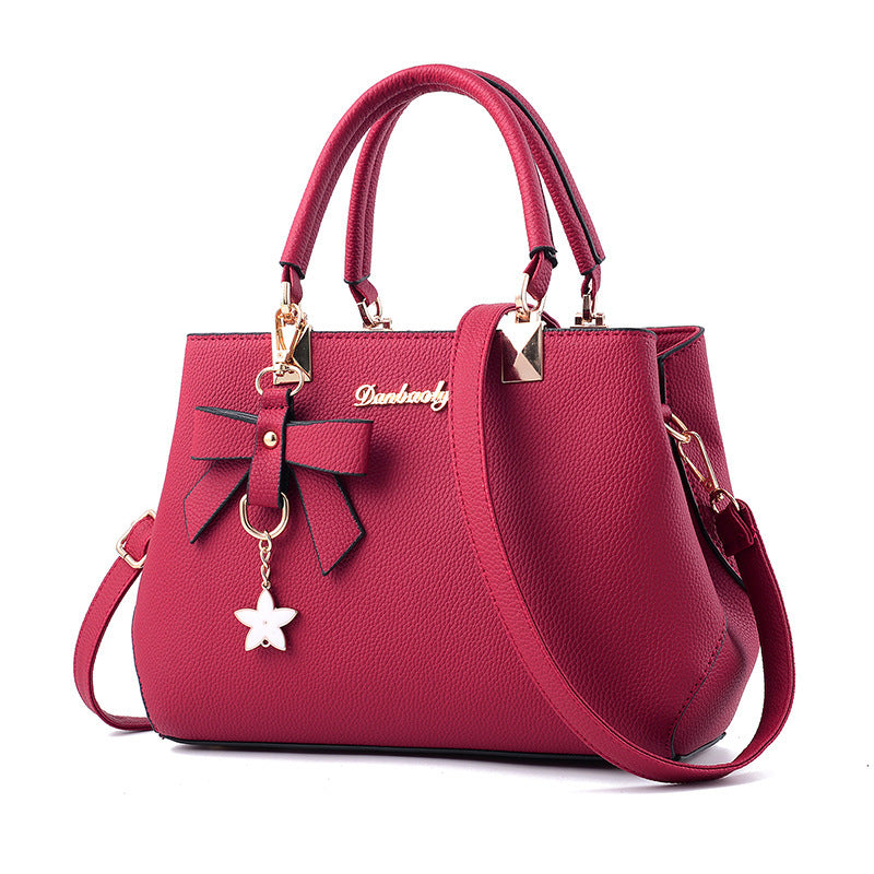 Women  Bowknot Star Pendant Totes Bag