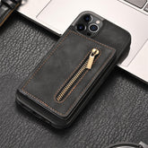 Side Stick Zipper Card Phone Case