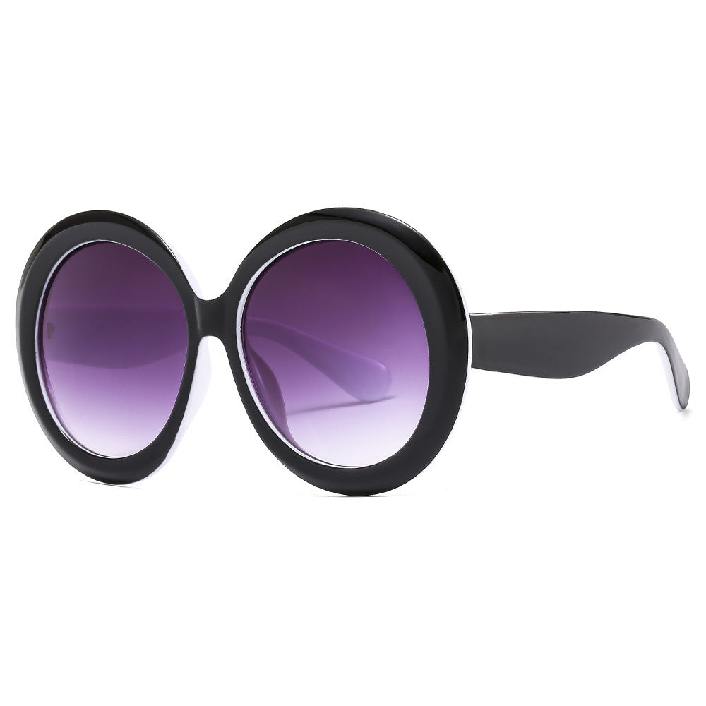 Fashion  Round Frame Large Sunglasses
