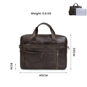 Simple Casual Men's Real-leather Handbag