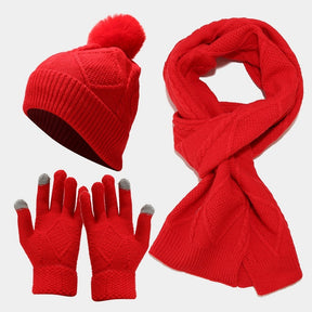 Three Piece Autumn Winter Hats Set