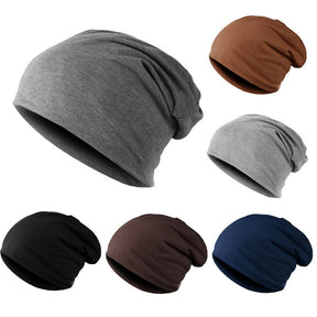 Man Solid Color Autumn Spring Beanies Hat