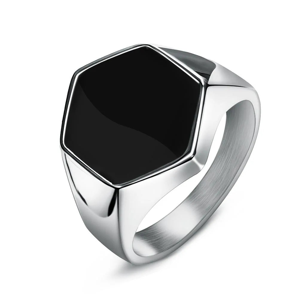 Men's  Stainless Steel Stone Fashion Ring