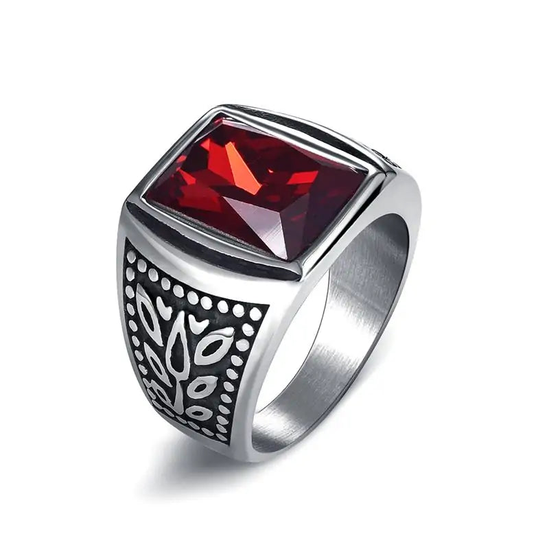 Men's  Stainless Steel Stone Fashion Ring